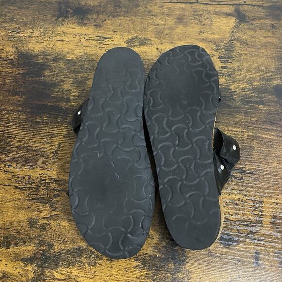 Naot Ashley Sandal Womens Sz 8 - 8.5 Black Leather Rhinestones‎ Open Toe - Picture 6 of 9